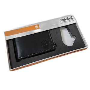 Timberland Men's Billfold Wallet Black Leather